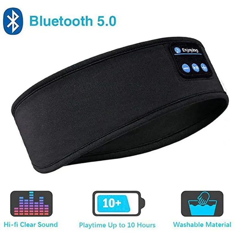 Fone Bluetooth Earphones Sports Sleeping Headband Elastic Wireless Headphones Music Eye Mask Wireless Bluetooth Headset Headband 