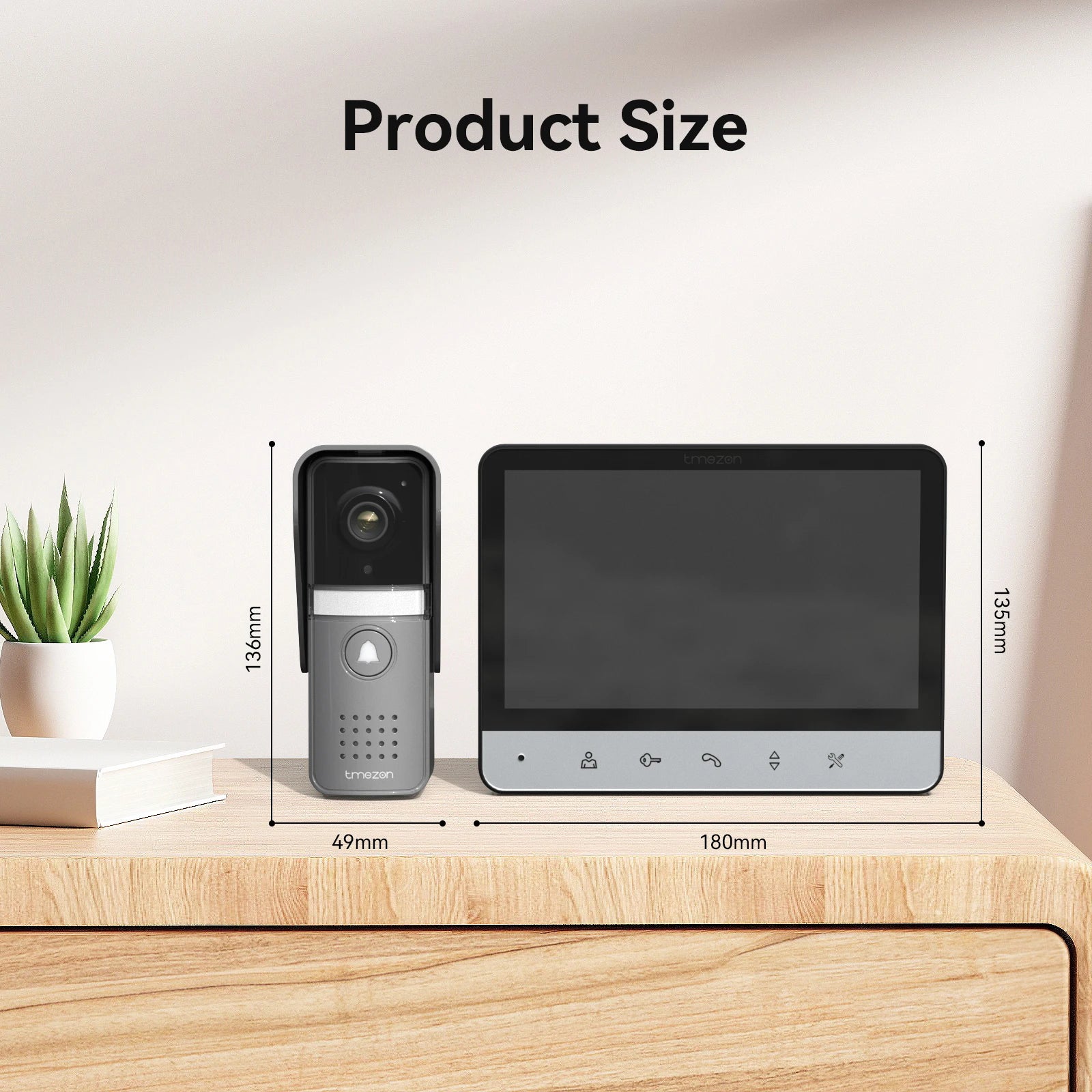 TMEZON Wired Video Doorphone with 7‑Inch LCD and Wide‑Angle Camera