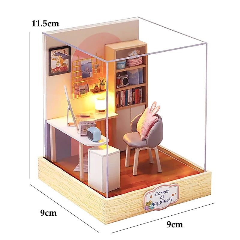 Kit de quarto em miniatura DIY, opções de modelos