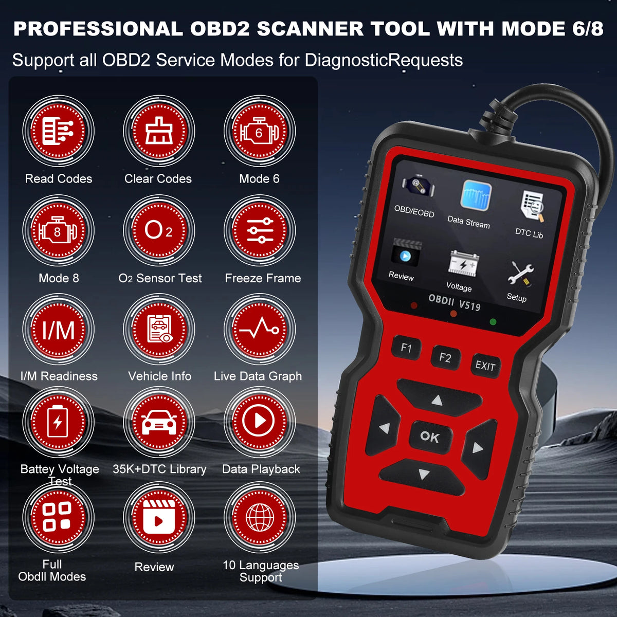 V519 OBD-II Vehicle Diagnostic Scanner