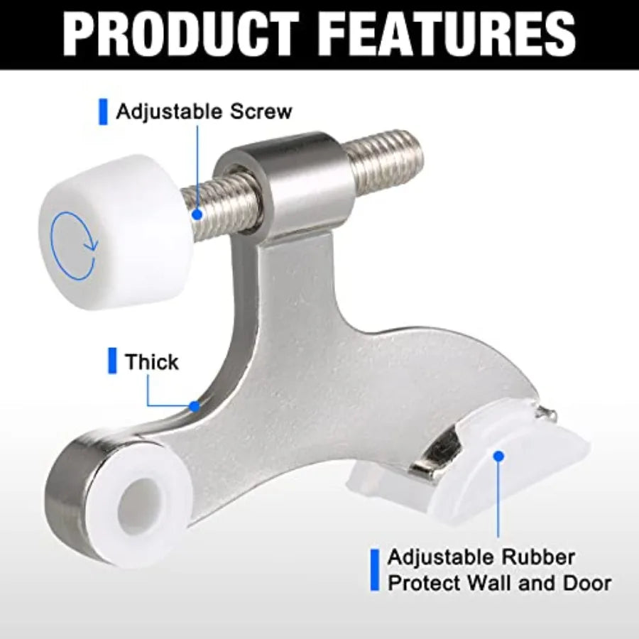 48-Pack Adjustable Hinge Pin Door Stops with Rubber Tips