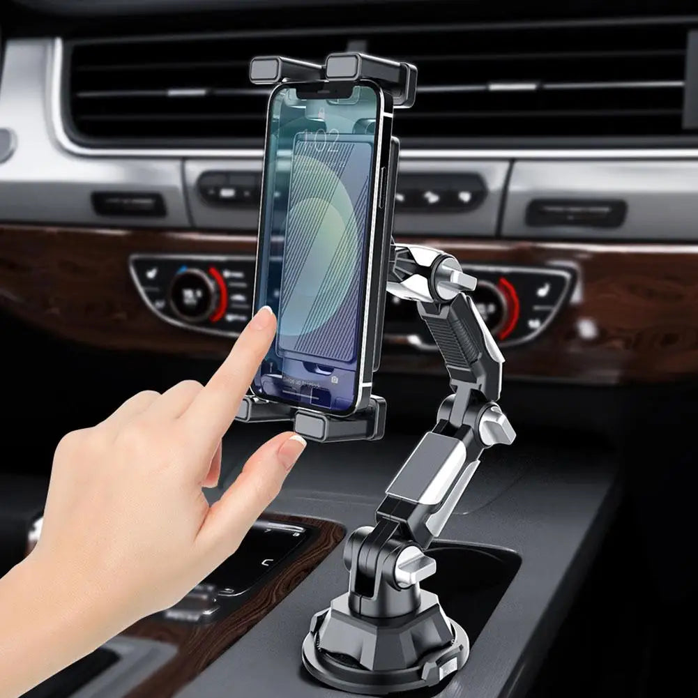 Support universel pour tablette et téléphone avec porte-gobelet voiture, bras long réglable pour iPad, Samsung Galaxy Tab, Kindle