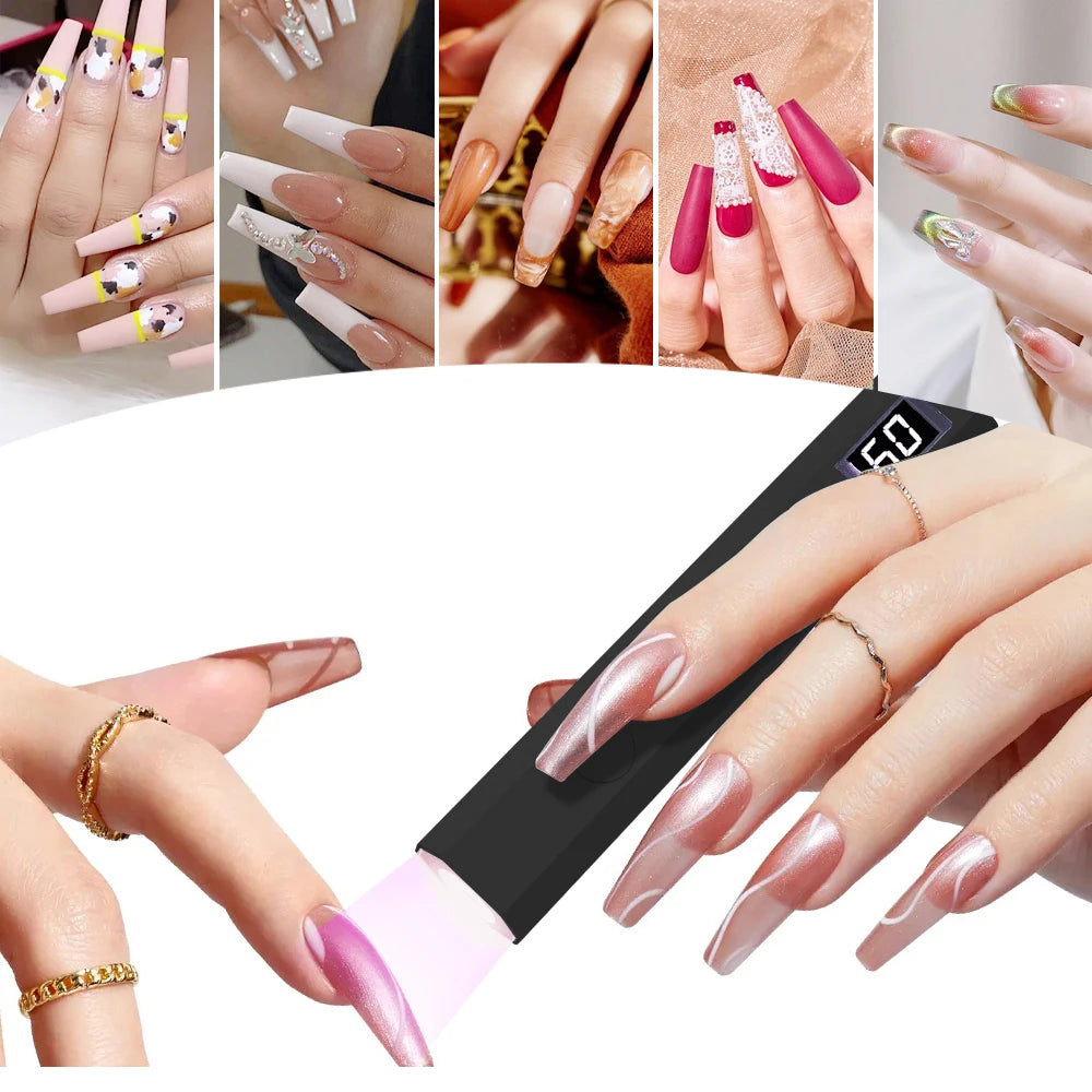 YIKOOLIN Portable Nail Dryer Machine USB Mini Nail Dryer Lamp UV LED Nail Light for Curing All Nail Gel Nail Lamp Home Salon Too 