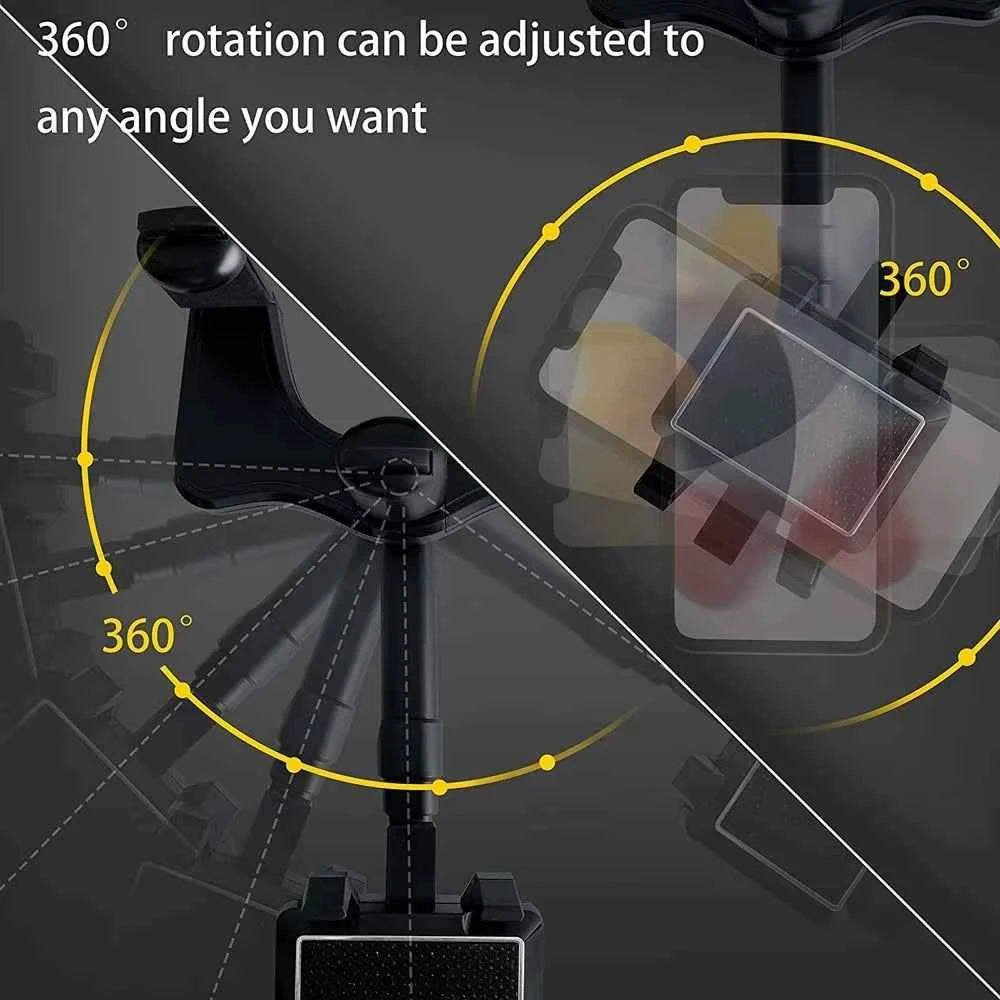 Adjustable Car Rearview Mirror Phone Holder 360° Retractable Cell Phone Holder Clip Phone GPS Support Mobile Phone Mount Stand