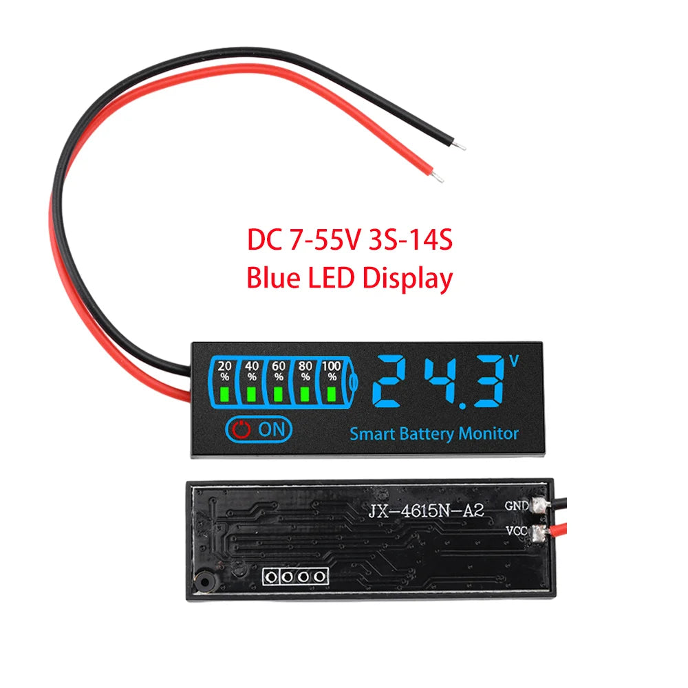 1-7S 2-8S 3-14S Battery Level Indicator 18650 Lithium Universal Battery Capacity Charge Tester LED Indicator Light Display Board 
