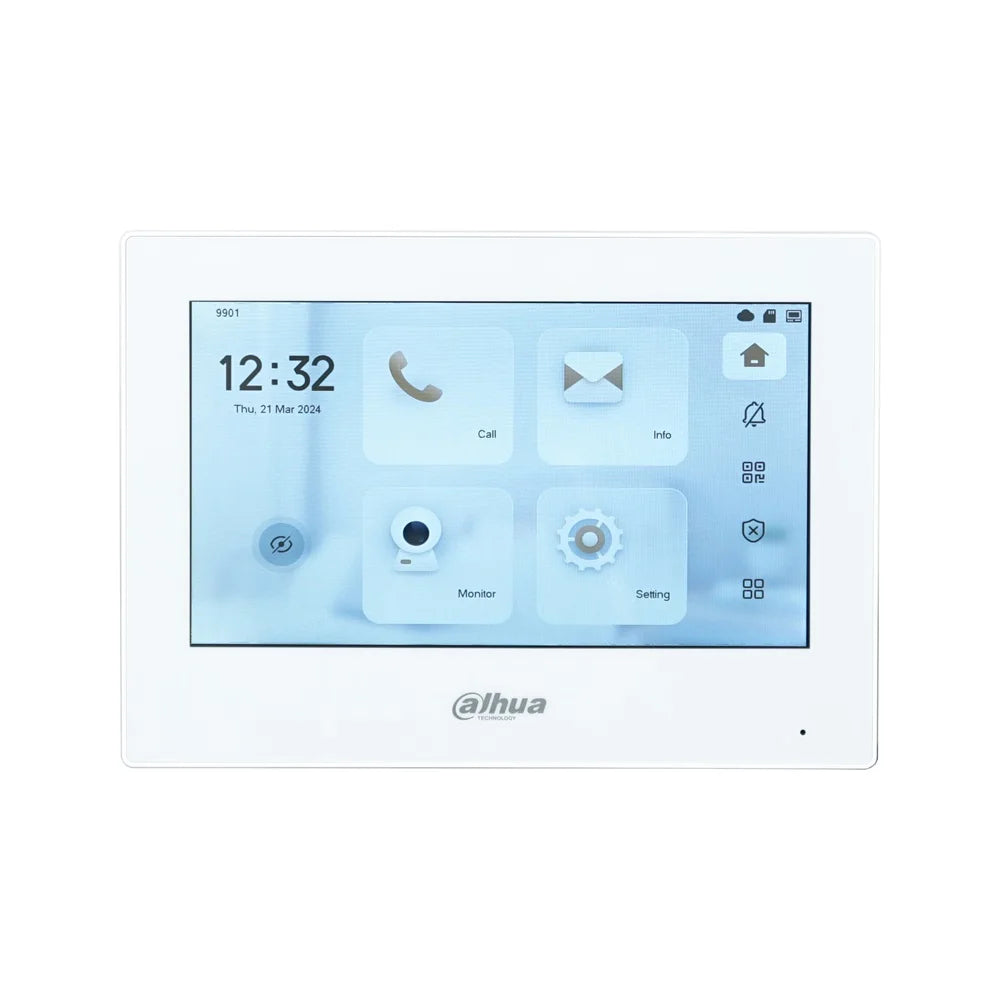 Moniteur d’interphone vidéo intérieur PoE 7 pouces – VTH2621GW-P
