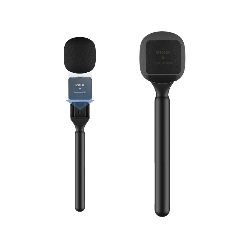 Handadapter für drahtlose Mikrofone bei Interviews