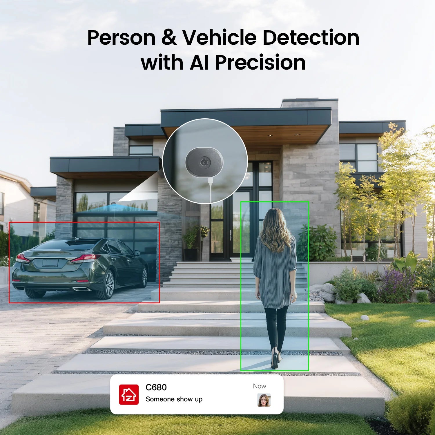 ZOSI C680 2K Window Security Camera with Full-Color Night Vision