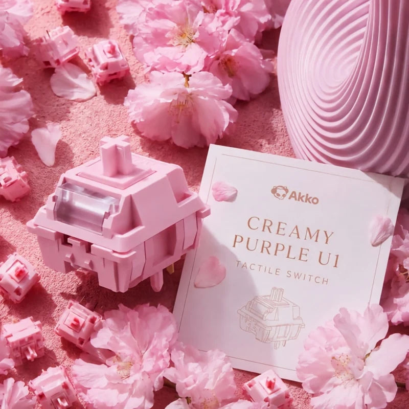 Akko Creamy Purple U1 taktilna stikala za tipkovnico, 45 kosov
