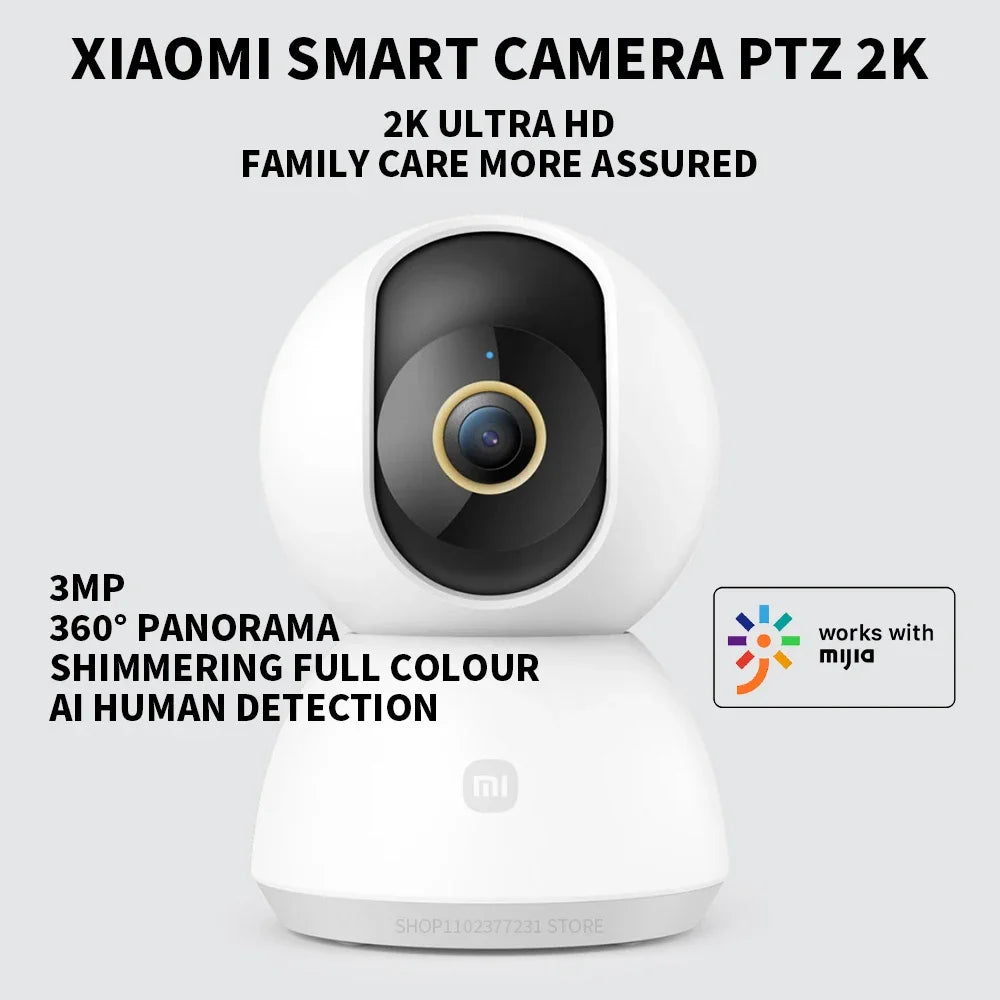 360° Smart Home Security Camera 2K PTZ 3MP AI Night Vision