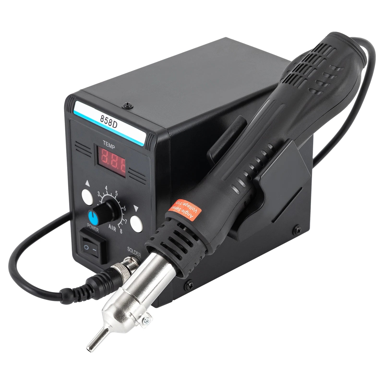 700W Hot Air Rework SMD Soldering Station With Heat Gun Set Temperature LED Screen Display For Electronics Repairs 