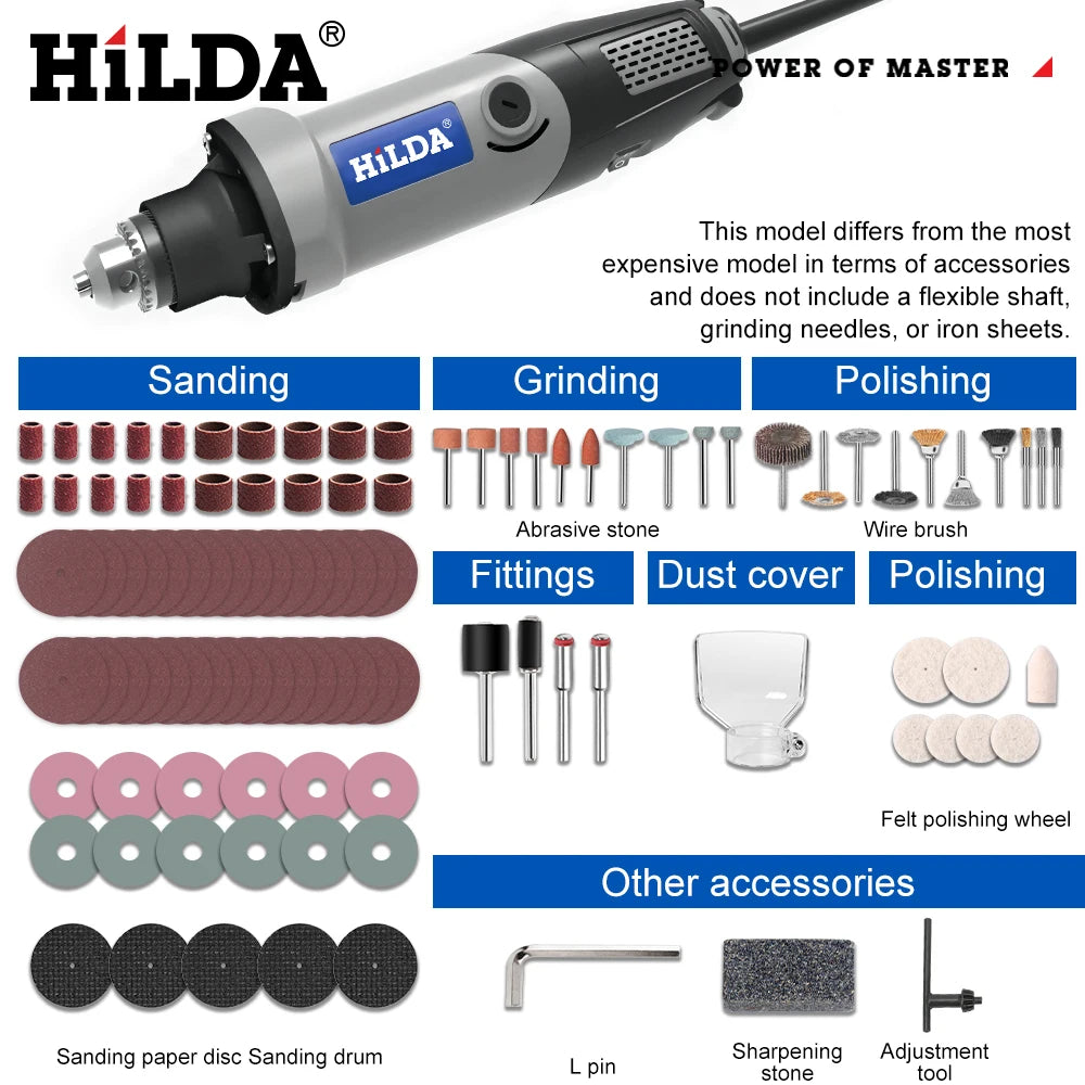 400W Rotary Tool with 6-Speed Variable Control