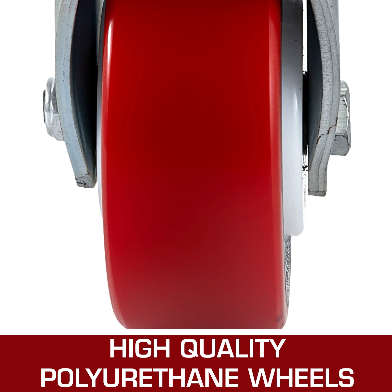 4 Pack Heavy Duty 6" Polyurethane Caster Wheels with Brakes