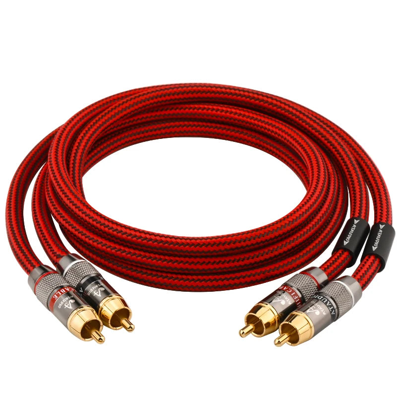 Stereo RCA Audio Cable Pair, 0.5–3 m Options