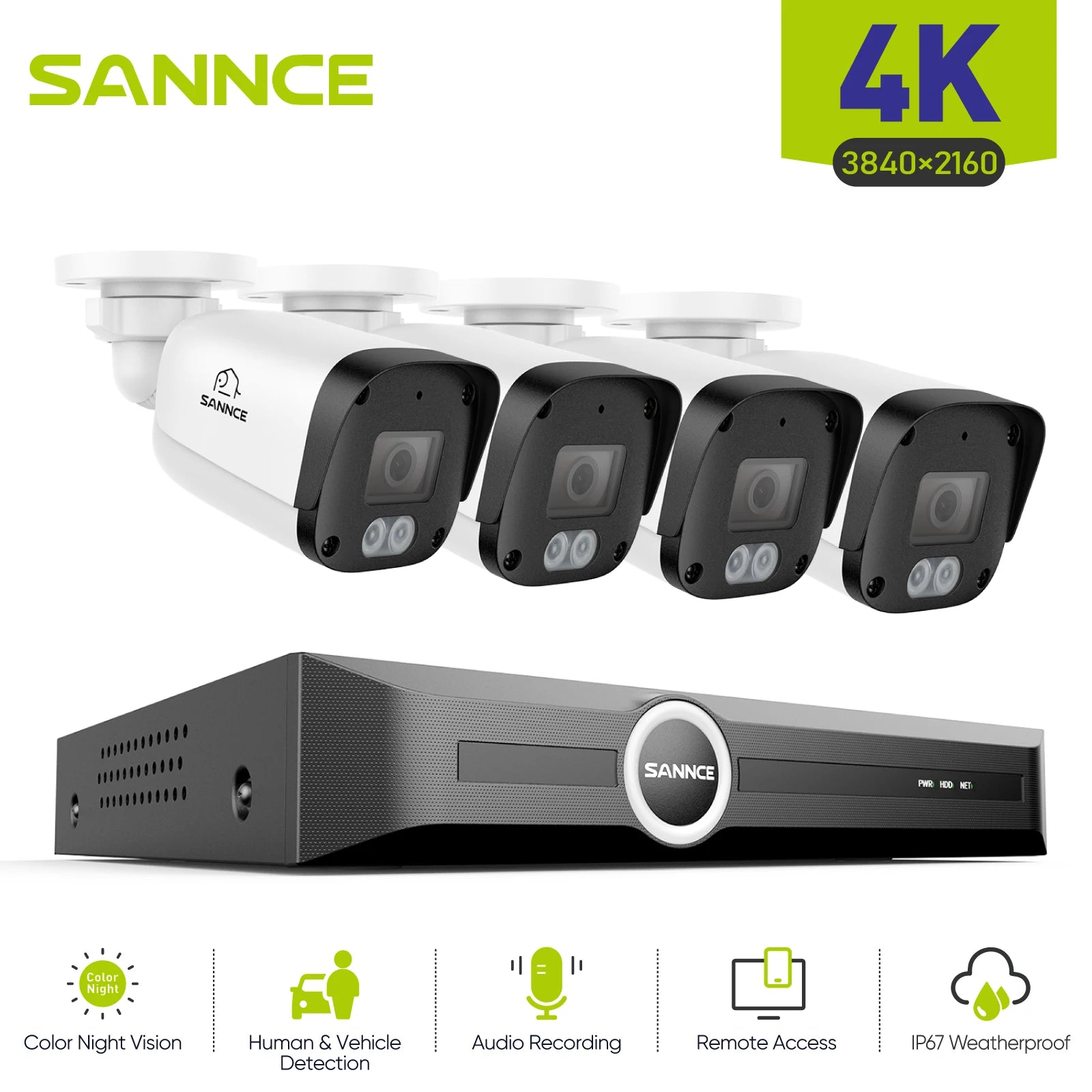 ANNKE 8MP 4K PoE Security Camera System with AI Detection