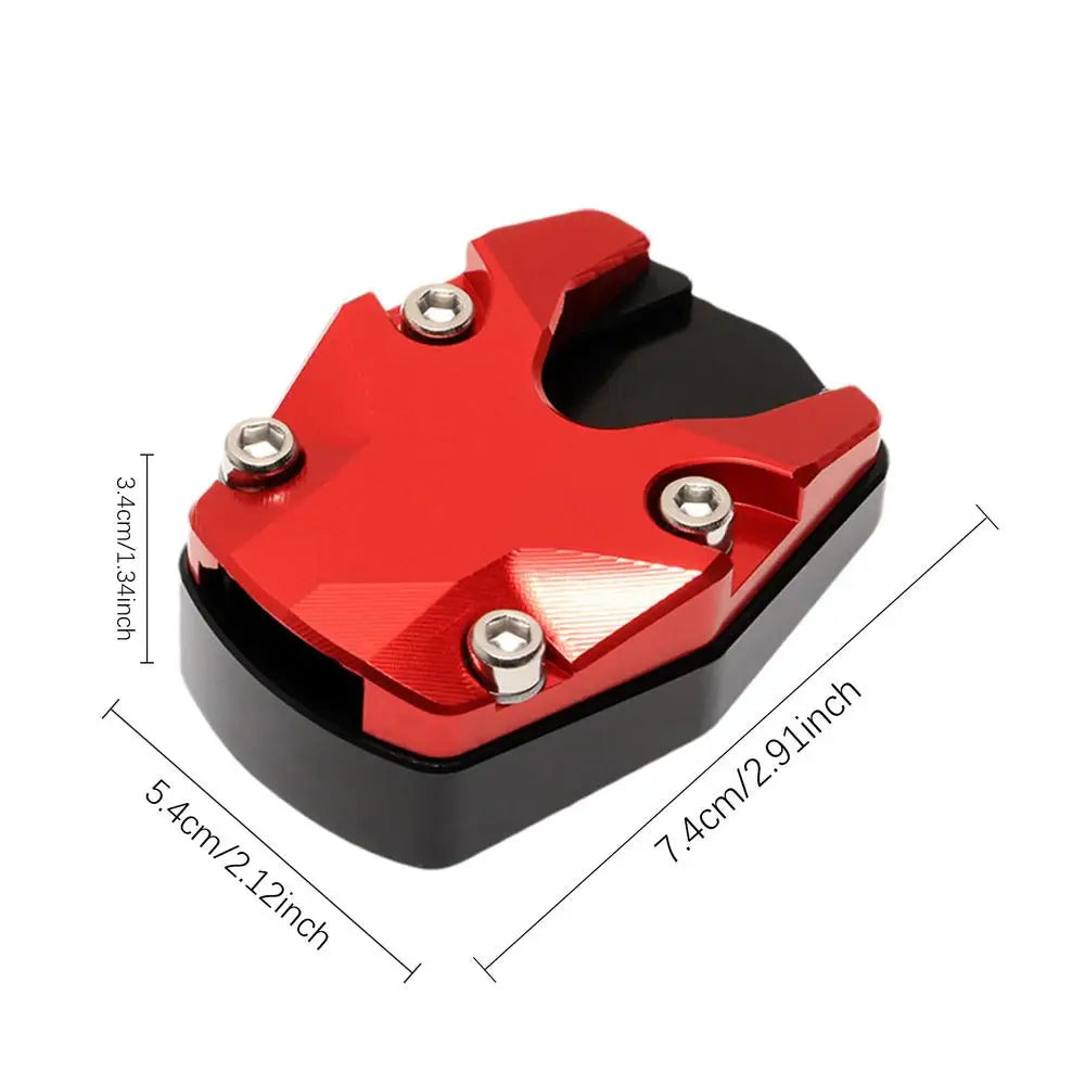 Extensión de aluminio para la pata de cabra de motocicleta