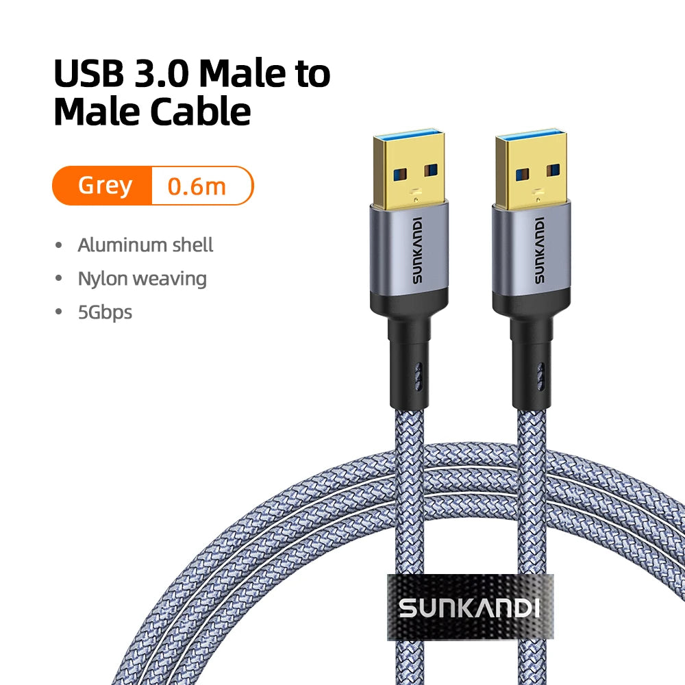 USB-A-auf-USB-A-Kabel, Stecker auf Stecker