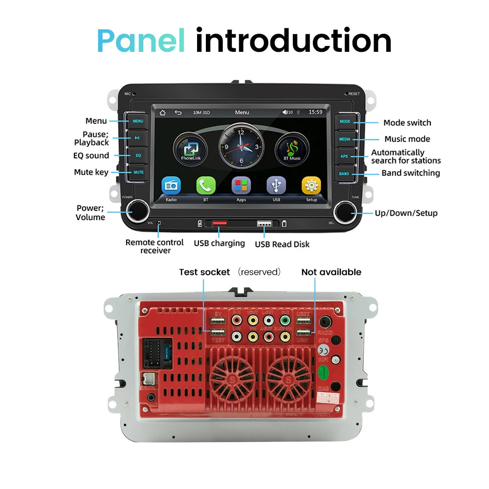 Android Car Radio CarPlay for VW Vehicles 7" Multimedia System