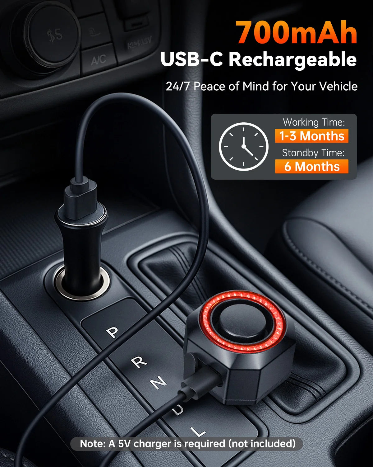 Extractme 120dB kabelloser Auto-Alarm Fahrzeugschutz-System Gerät 3-Stufige Empfindlichkeit Fahrzeug Alarm Anlage Auto-Accessoires