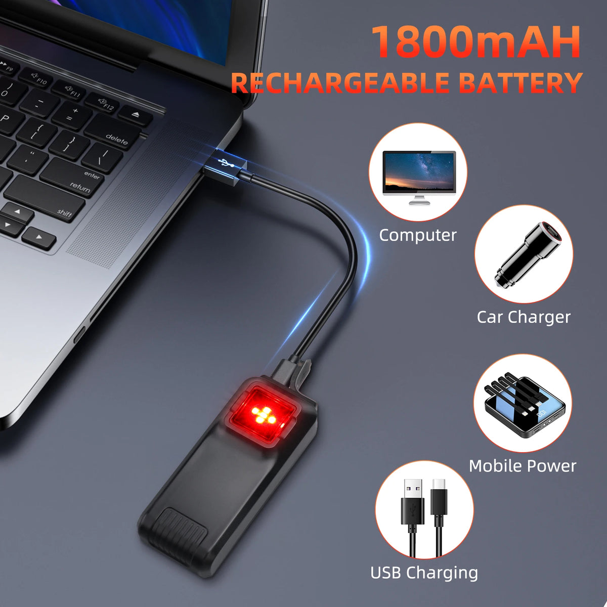 Luz trasera de bicicleta radar W100