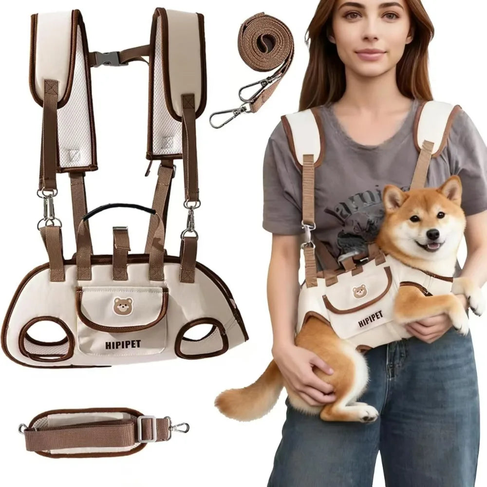 Pet Carrying Support Harness with Shoulder Strap