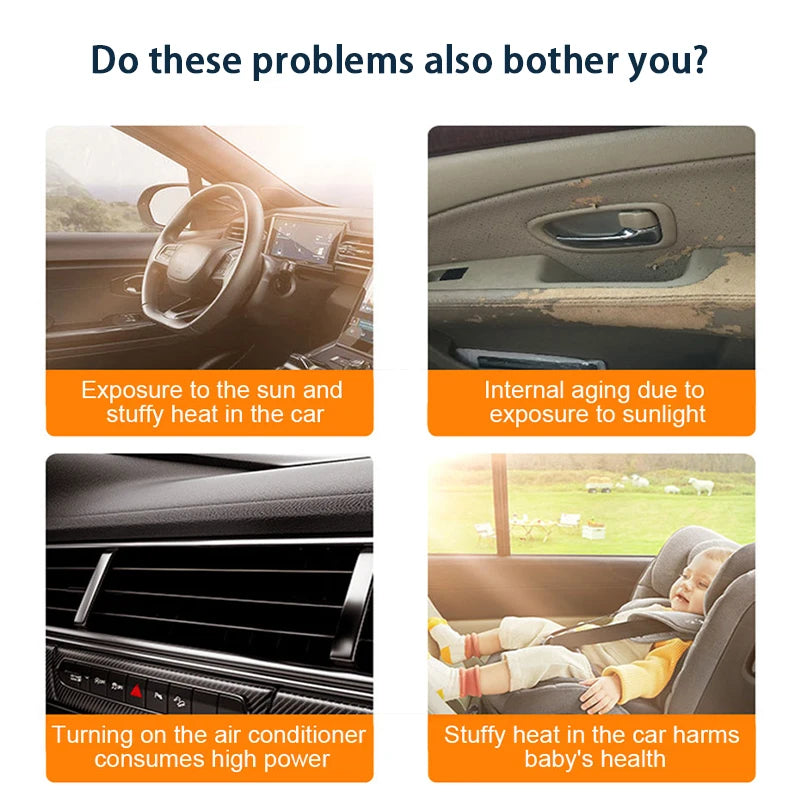 SEAMETAL 2Pcs Side Window Sun Shade for Car Mesh Curtains Sunmmer Sun Protection Window Screen Sunshade UV Blocker Anti-Glare