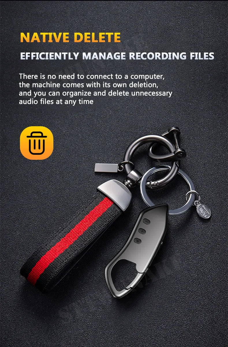 Mini Voice Activated Recorder Digital Audio Recording Keychain Device Wearable Sound Professional Micro Dictaphone STTWUNAKE 