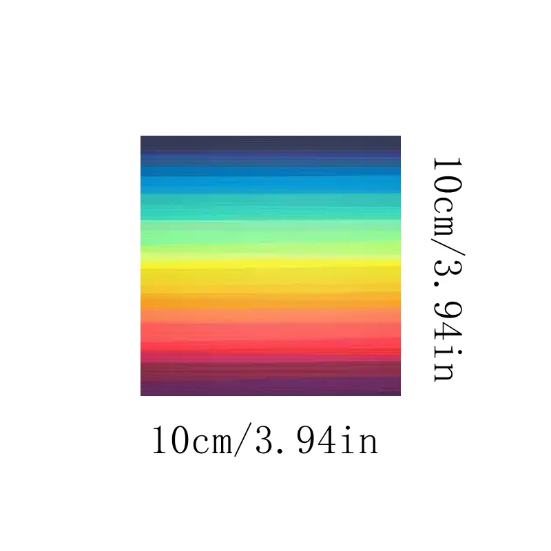 Sechs Buntglas-Kunstblätter, 10 × 10 cm
