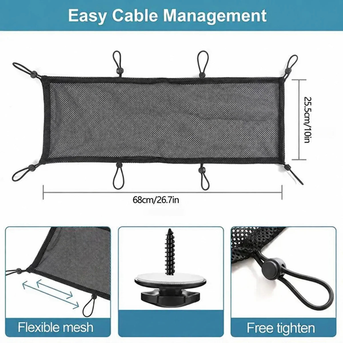 Under-Desk Cable Management Net