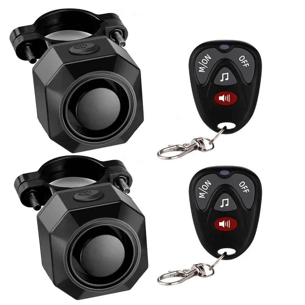 Camluxy Wireless USB Charging Waterproof Bike Alarm Remote Control Vibration Detector Alarm Motorcycle Burglar Alarm 
