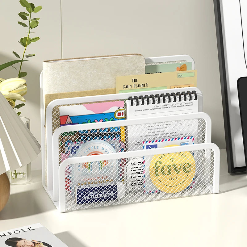Metal Mesh Desktop Mail Organiser
