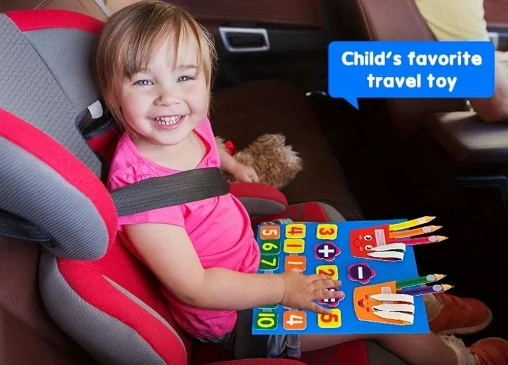 Felt Learning Board Children Toys Educational DIY Toy Addition Subtraction Finger Arithmetic Teaching Enlightenment Board 