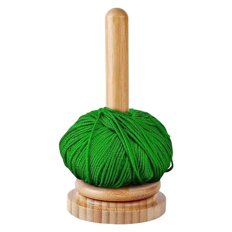Wooden Yarn Ball Holder for Knitting and Crochet