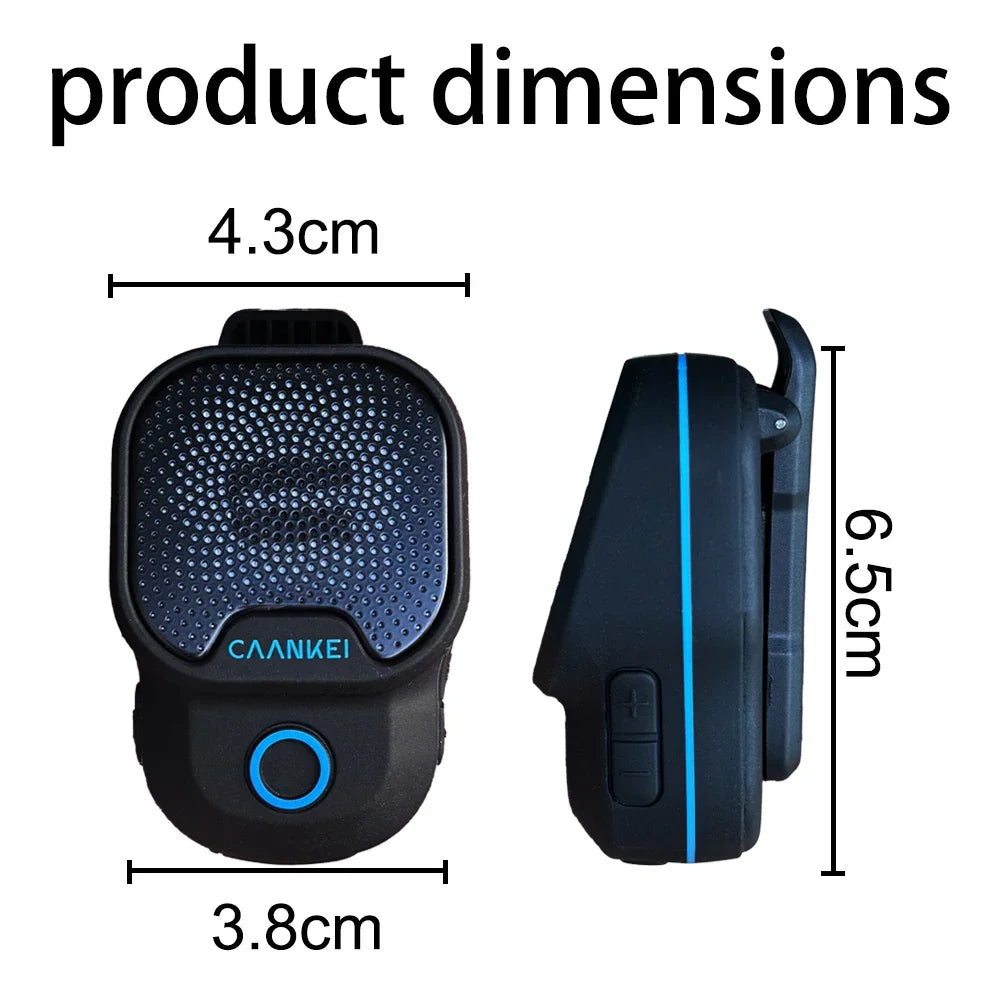 Wearable Outdoor Bluetooth Speaker IPX7 Waterproof Portable Sport Microphone Speakers Clip-On Speaker Call/Music for Android IOS