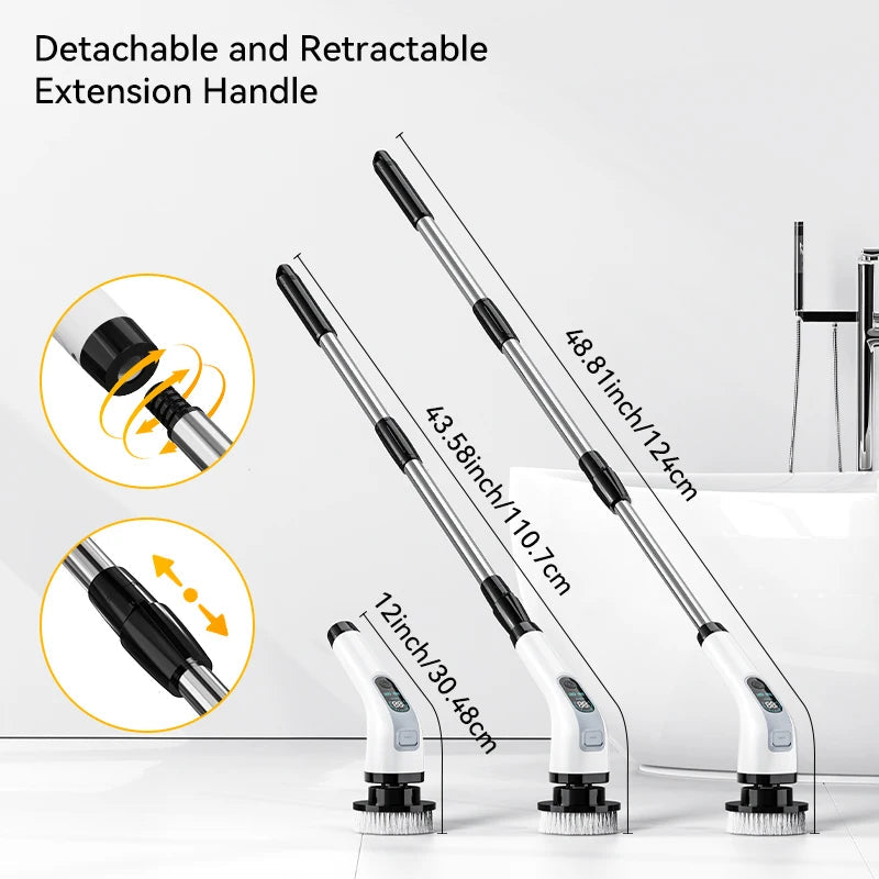 Cordless Electric Cleaning Brush 7-in-1 Bathroom Window Electric Spin Cleaner Kitchen Toilet  Automotive Household Rotate Clean 