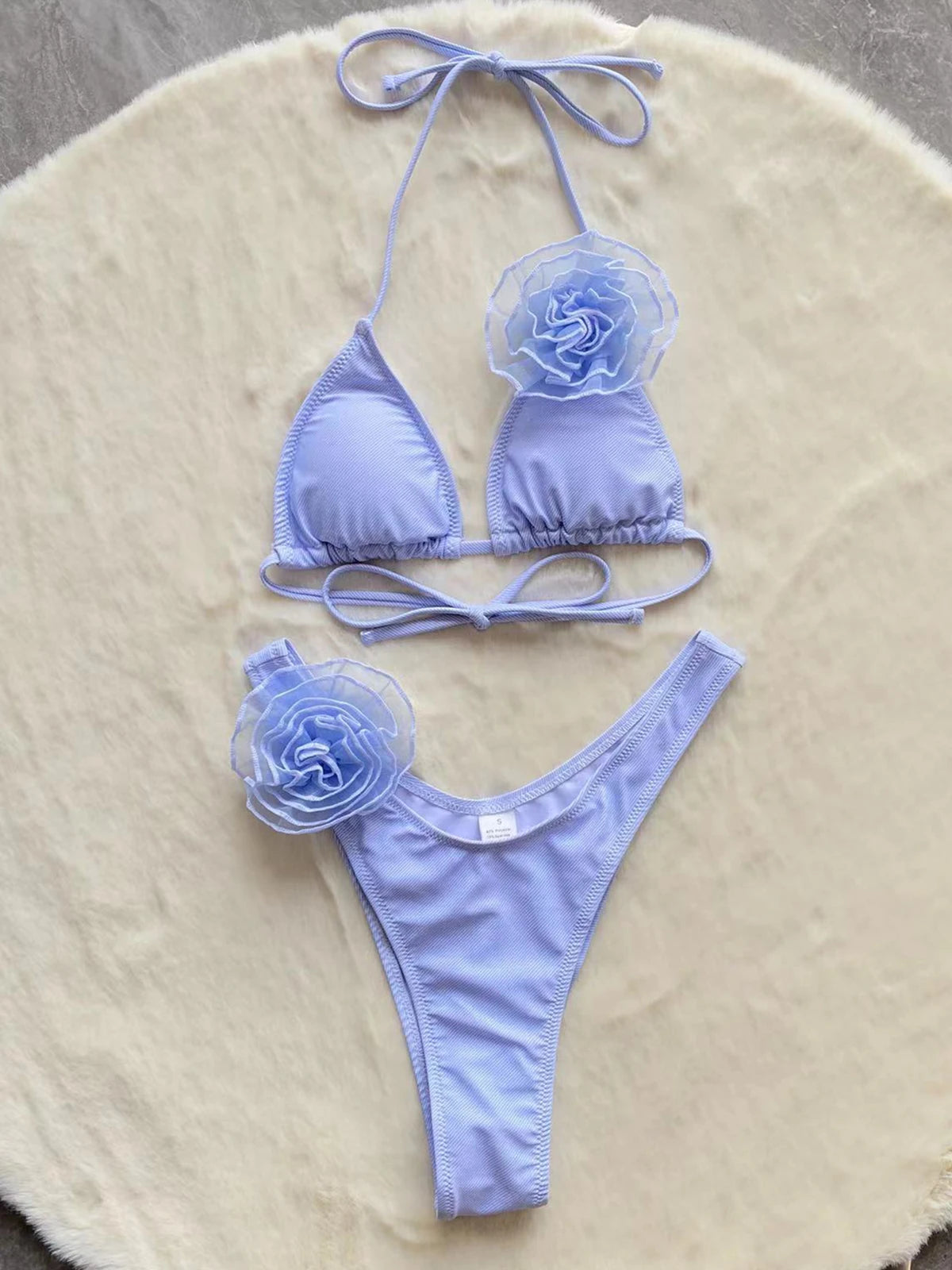 Dámský set bandeau bikin s vysokým pasem