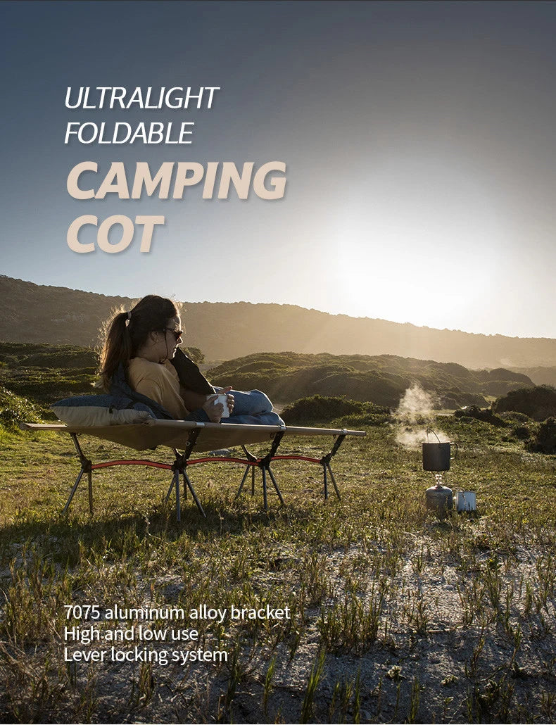 Ultralight Camping Cot Folding Bed for Hiking and Travel