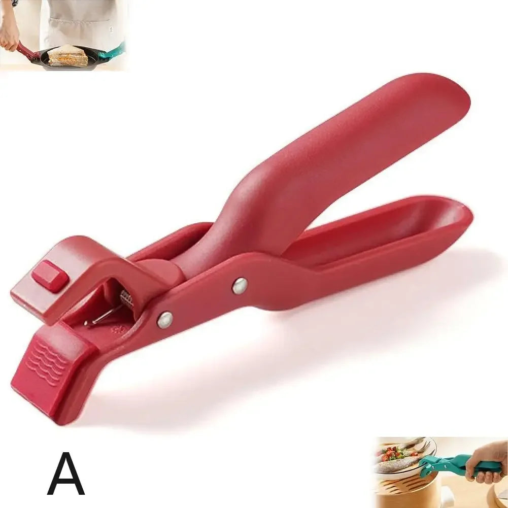 Pinça multifunções para segurar tigelas e evitar queimaduras, cor sólida, utensílio doméstico de silicone para cozinha, antiescaldão 2