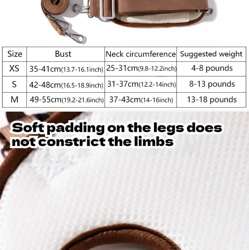 Pet Carrying Support Harness with Shoulder Strap