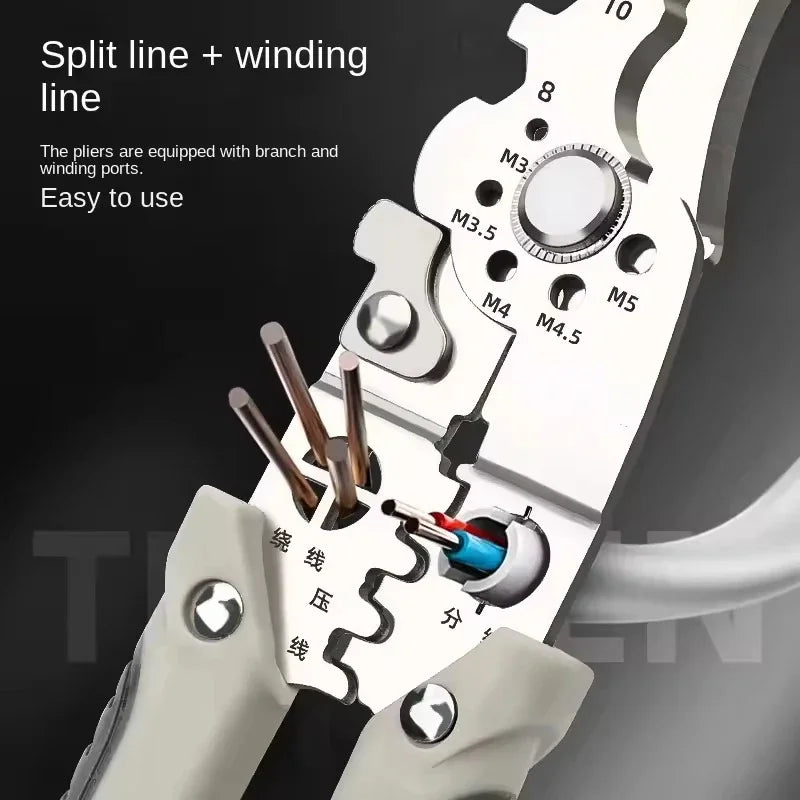 Multi Functional Electrician Pliers For Wire Splitting And Stripping Specialized For Electricians 