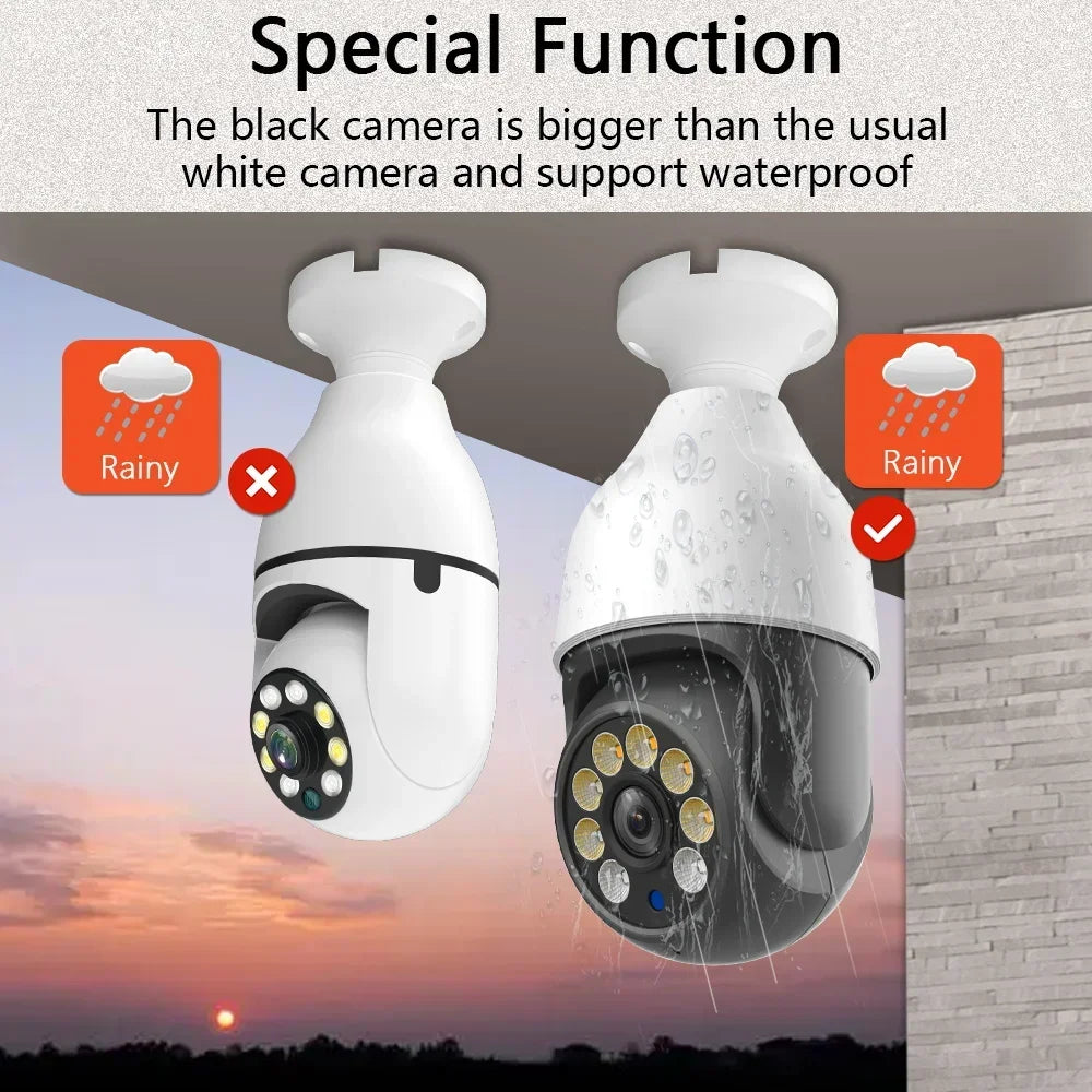 5MP E27 WiFi PTZ Bulb Security Camera