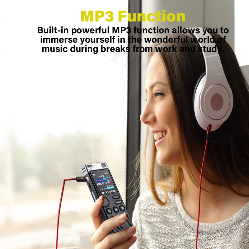 Voice Activation Recorder Dual-Core Ai Noise-Reducing Digital Recording Device STTWUNAKE 