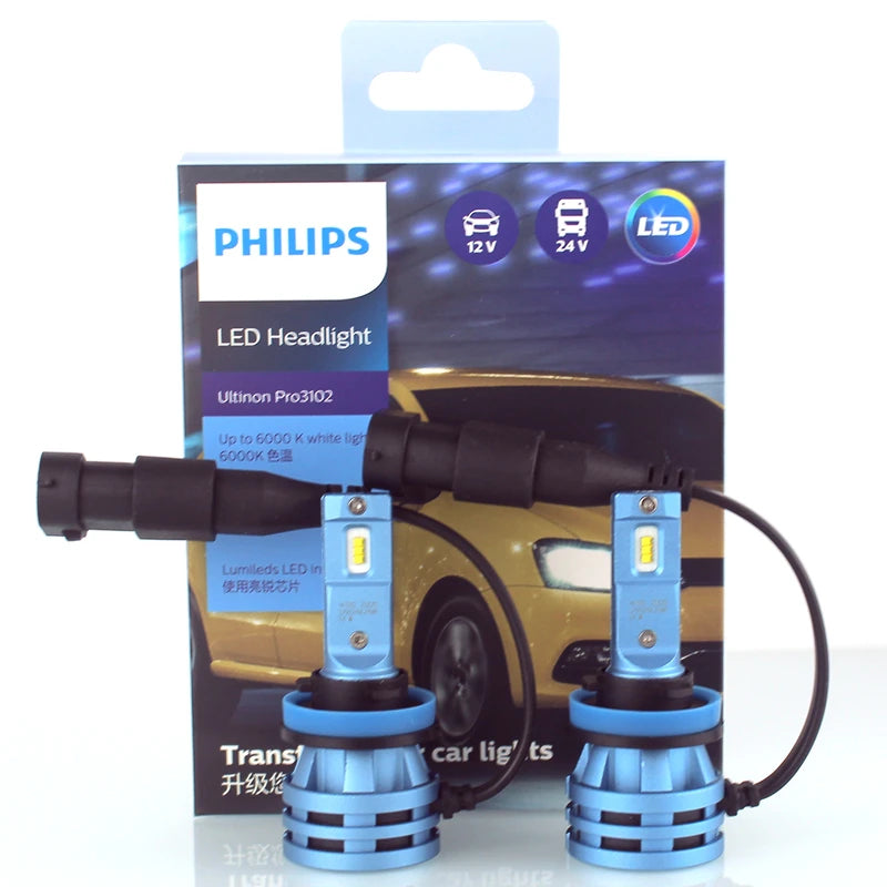Philips LED H4 H3 H11 Ultinon Pro3102 12V/24V 6000K svijetli magla auto glavna svjetla LED lampice