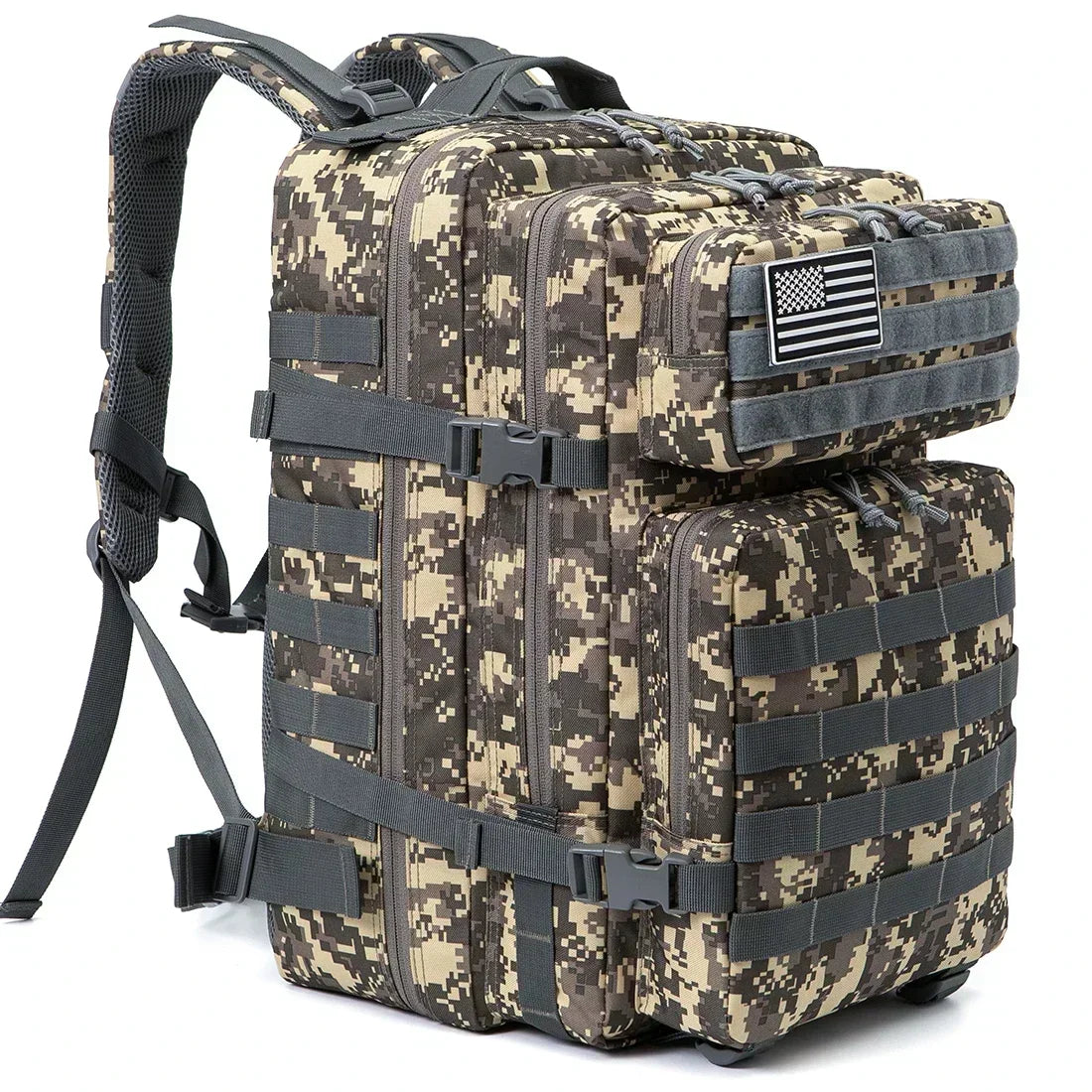 45L Large Capacity Tactical Backpack for Hiking, Camping, Gym and Trekking