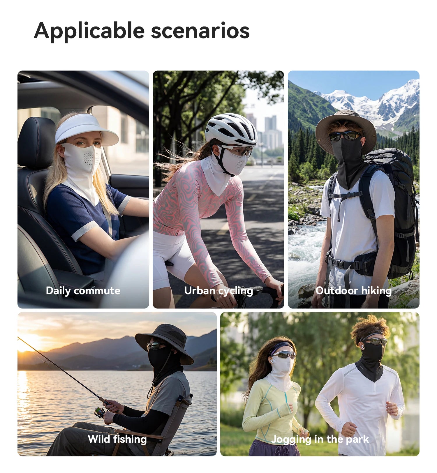 UV Protection Ice Silk Face Scarf Cycling Mask Neck Cover