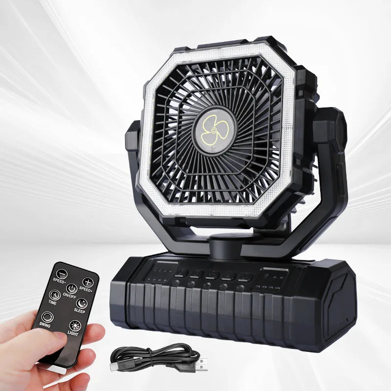 20000mAh Rechargeable Portable Fan with LED Light