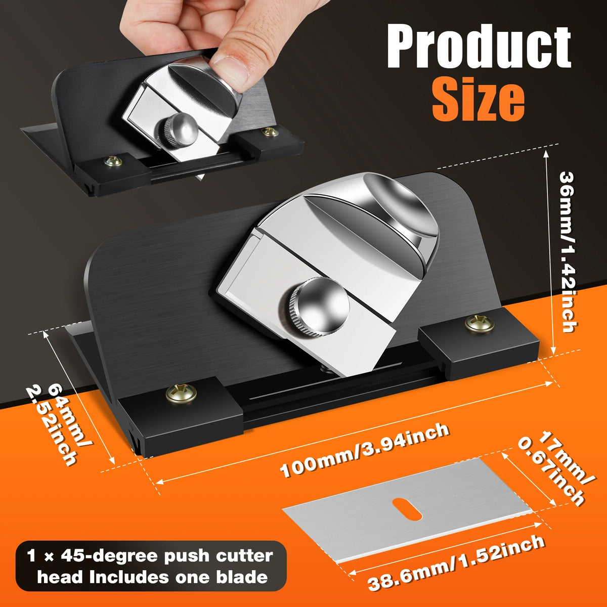45-Degree Bevel Mat-Board Cutter, Retractable Blade