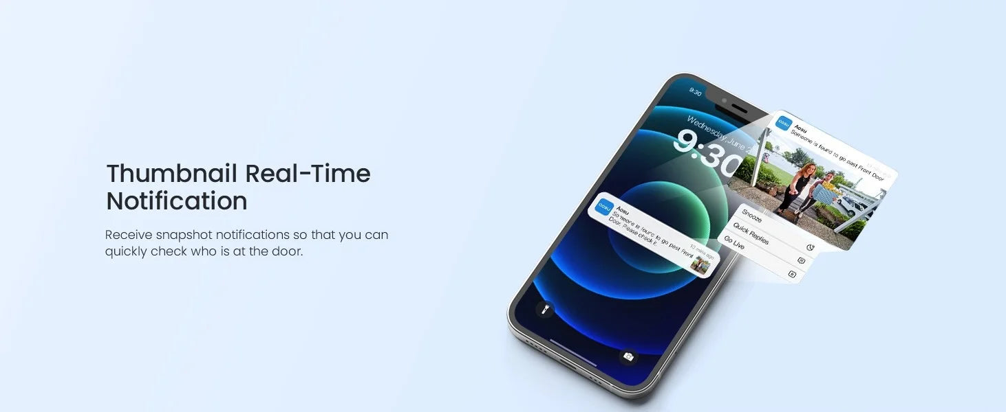 AOSU 3MP WiFi Video Doorbell with 2K Clarity and AI Detection