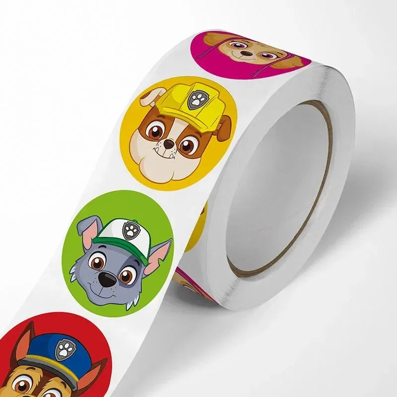 New 500PCS Paw Patrol Children's Cartoon Stickers Cute Kids Stationery Supplies School Teacher Supplies Reward Sticker Toys Gift 