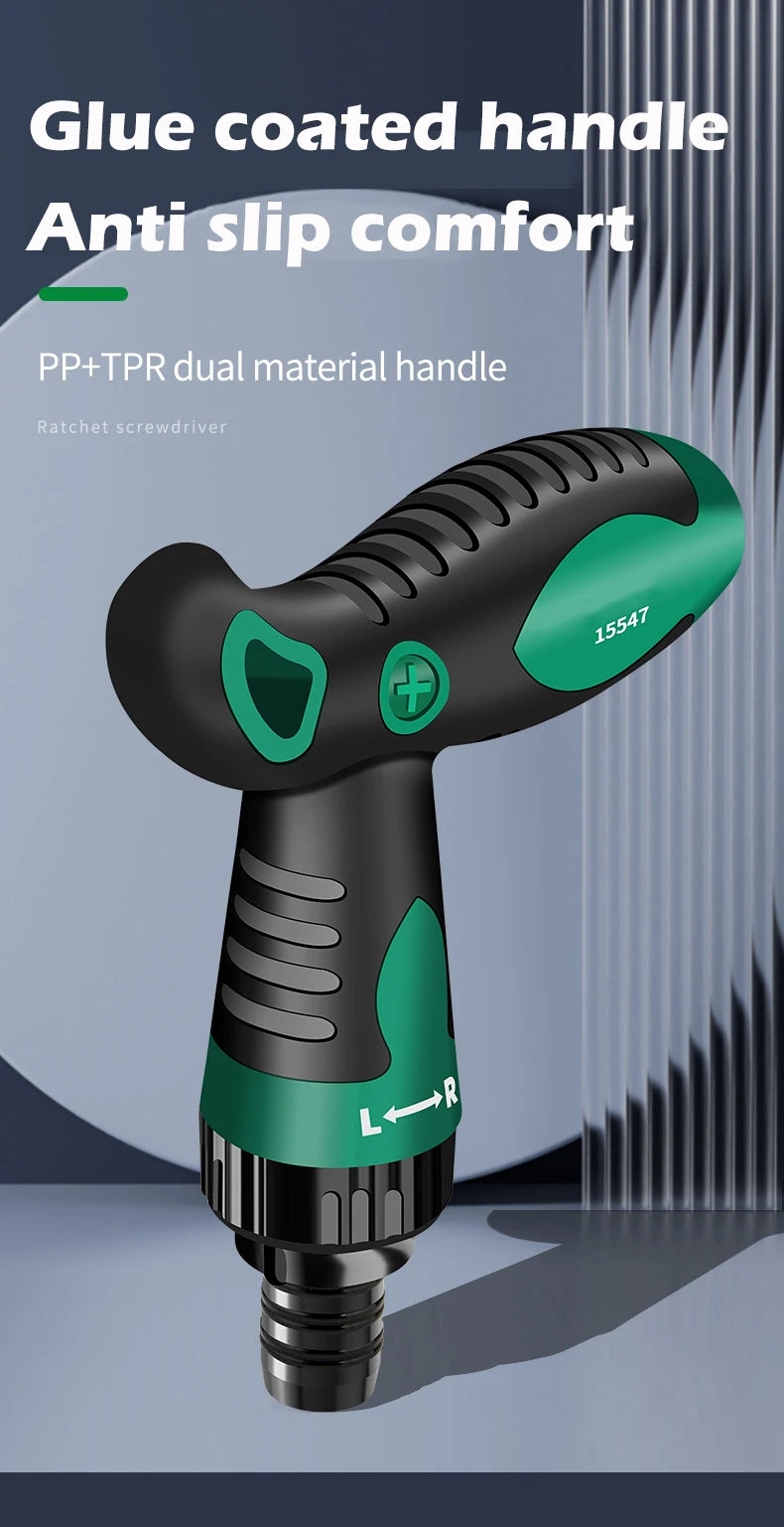 Telescopic T-Handle Ratchet Screwdriver Set